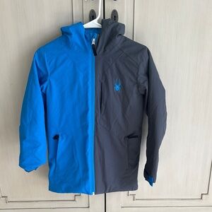 Spyder Kids' Two-Tone Blue and Black Puffer Jacket